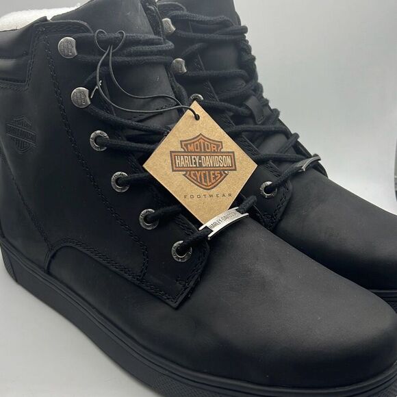 Harley Davidson Watkins Black Leather Motorcycle riding Boot D93758 NWB Men 11.5 - Picture 1 of 12